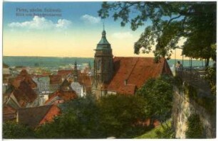Pirna. Blick auf Pirna vom Schlossrestaurant
