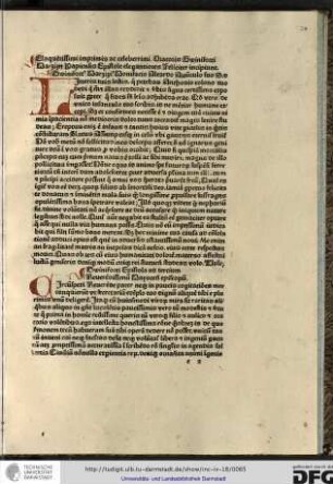 Eloquentissimi imprimis ac celeberrimi oratoris Swiniforti Barzizii Papiensis epistole elegantiores feliciter incipiunt.