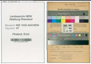 Entnazifizierung Erich Pinstock , geb. 26.12.1911 (Steiger)