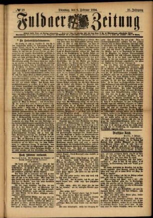 Ausgabe vom Dienstag, den 06. Februar 1894.