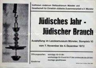 Maueranschlag zur Ankündigung einer Ausstellung über jüdische Geschichte