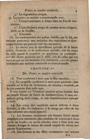 Code pénal : 9 Septembre 1816