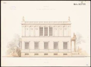 Kunsthalle, Hamburg: Aufriss westliche Seitenansicht