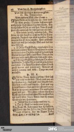 Von der heiligen Dreyeinigkeit.