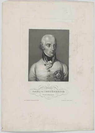 Bildnis des Erzherzog Carl von Oesterreich