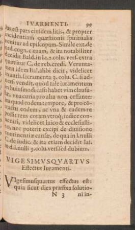 Vigesimus Quartus Effectus Iuramenti.
