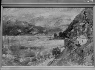 Walchensee mit Kapelle