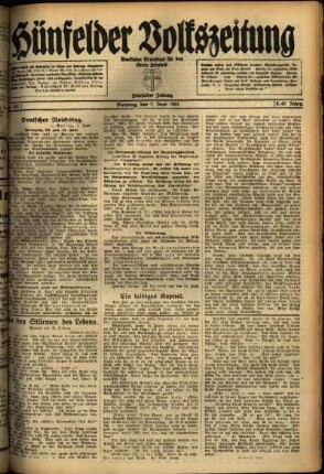 Ausgabe vom Dienstag, den 07. Juni 1921.
