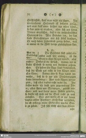 §. 37. Was die Seele dabey thue?