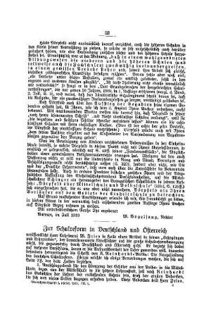 Zur Schulreform in Deutschland und Österreich