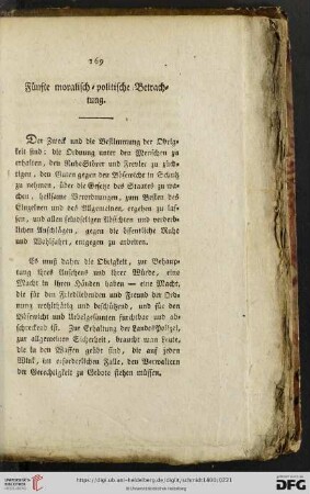 Fünfte moralisch-politische Betrachtung