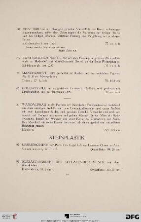 Steinplastik (Nr. 87-92)