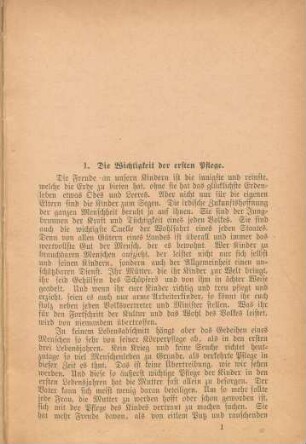 1. Die Wichtigkeit der ersten Pflege