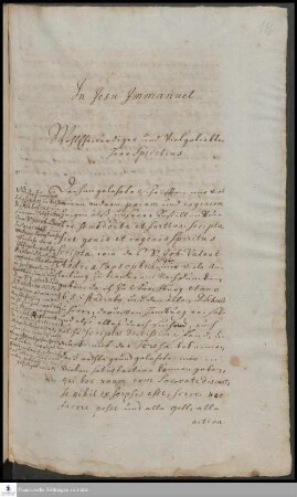 Brief von Friedrich Breckling an Gottlieb Spizel, (Abschrift).
