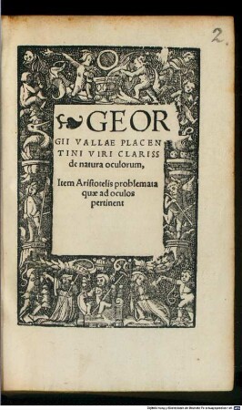 Georgii Vallae De natura oculorum
