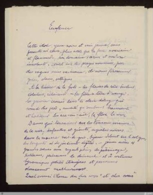 Enfance : I-III, V / Arthur Rimbaud