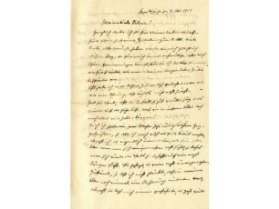 Originalbrief von Agathe Thoma an Selma Schroedter, Tochter von Adolf und Alwine Schroedter