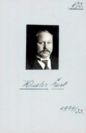 Häßler, Karl Albert, Zentrum