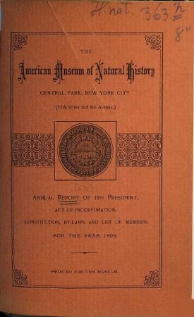 Annual report : for the year .... [24.] 1892. - 1893