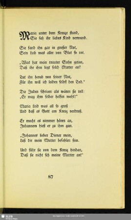 [Maria unter dem Kreuze stund]