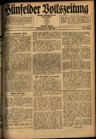 Ausgabe vom Mittwoch, den 05. Mai 1920.