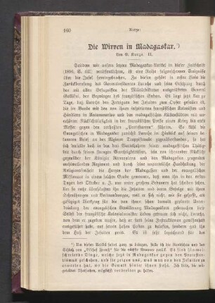 Die Wirren in Madagaskar