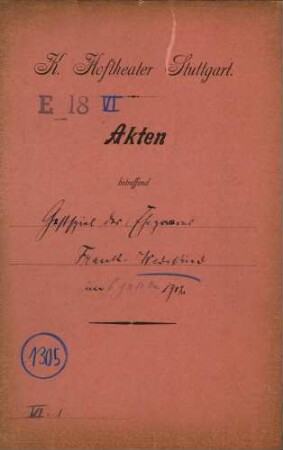 Wedekind, Frank (*24.07.1864 in Hannover +09.03.1918 in München); Dramatiker, Schauspieler