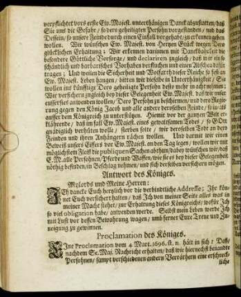 Proclamation des Königes.