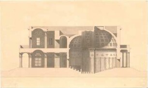 Gärtner, Friedrich von; Konzertsaal - Perspektivischer Schnitt