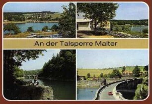 Dippoldiswalde-Malter. Talsperre Malter, Colorpostkarte