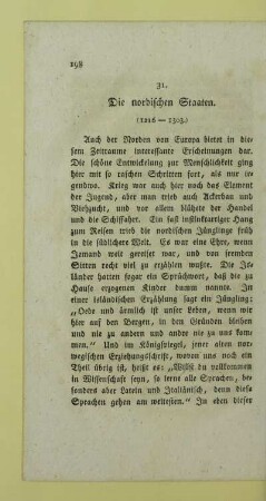 31. Die nordischen Staaten. (1216-1303)