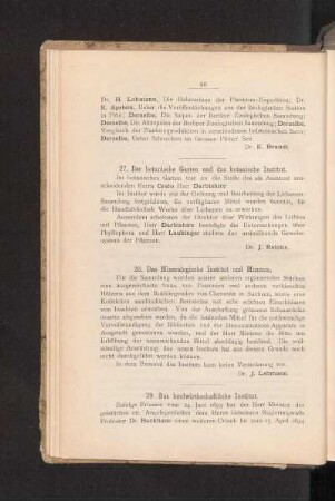 28. Das Mineralogische Institut und Museum.