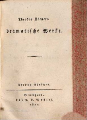 Theodor Körners sämmtliche Werke, 4