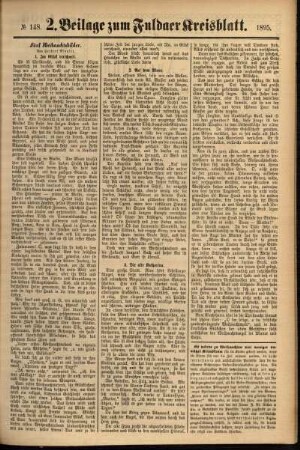 Dritte Ausgabe vom Samstag, den 14. Dezember 1895.
