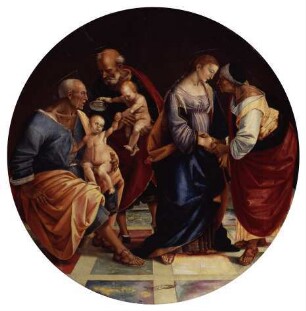 Heilige Familie mit Zacharias, Elisabeth und dem kleinen Johannes