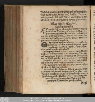 Das fünfft Capitel/ Von Finsternussen.