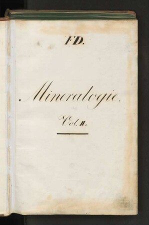 FDII, Naturgeschichte, D. Mineralogie, III. Monographie: Realkatalog der Stadtbibliothek zu Hamburg