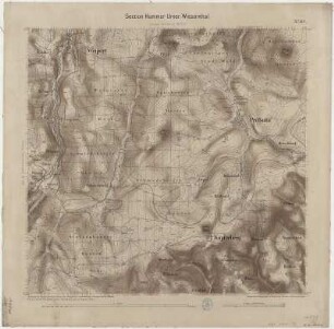 Section Hammer Unter - Wiesenthal aus: Topographische Karte (Äquidistantenkarte) Sachsen
