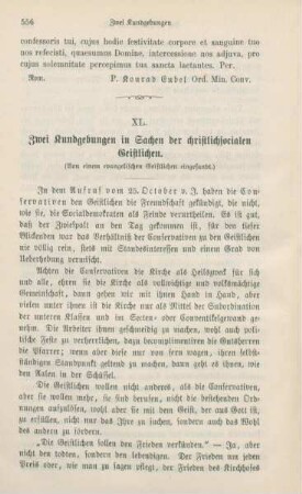 556-561 Zwei Kundgebungen in Sachen der christlichen Geistlichen