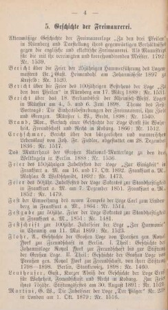 5. Geschichte der Freimaurerei.