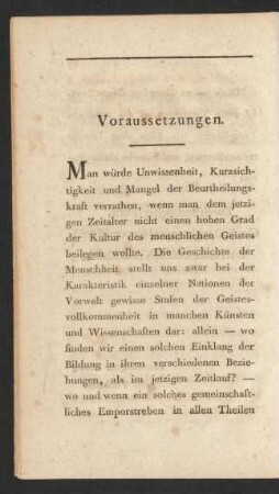 Voraussetzungen