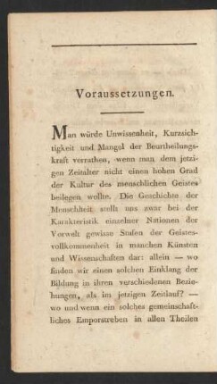 Voraussetzungen