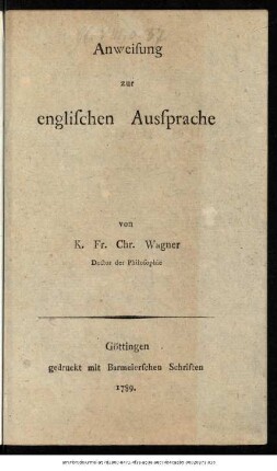 Anweisung zur englischen Aussprache