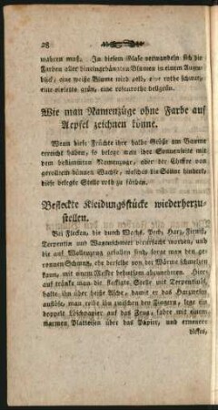 Befleckte Kleidungsstücke wiederherzustellen
