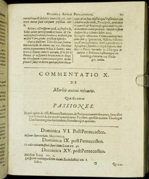 Commentatio X. De Morbis animi minutis, Quæ dicuntur Passiones.