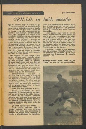 Grillo: un diablo auténtico : Los cracks visitan a PBT