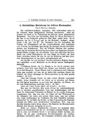 Selbsttätige Erziehung im frühen Kindesalter : [Mitteilungen]