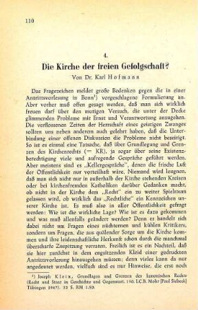 110-117 Die Kirche der freien Gefolgschaft?