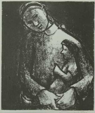 Mädchen mit Puppe im Arm