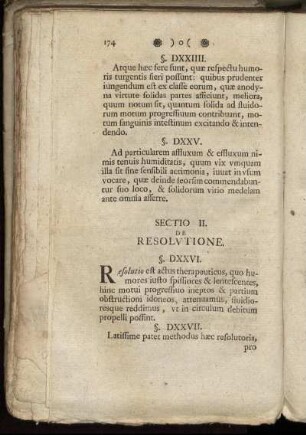 Sectio II. De Resolutione